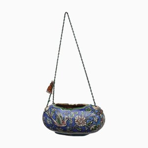 Polychrome Kashkul Begging Bowl Pottery, 1950s