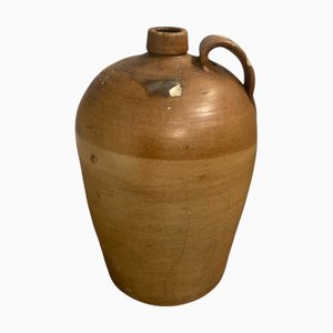 Antique Stoneware Salt Glazed Flagon, 1900