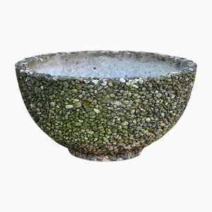 Large Spherical Concrete Planter, 1980s