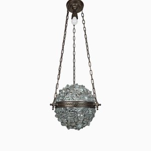 Antique Art Nouveau Style Chandelier with Chains, Austria, 1890s