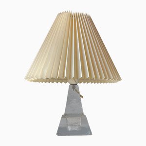 Schwedische Vintage Tischlampe aus Eisglas von Urshult Glasbruk, 1960er