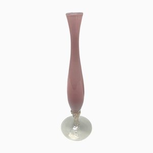 Vintage Pink Opaline Vase, 1950s