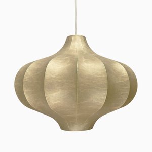 Mid-Century Modern Cocoon Pendant Lamp by Friedel Wauer for Goldkant Leuchten, Germany, 1960s