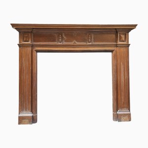 Antique Neo-Renaissance Style Chestnut Fireplace, Late 19th Century