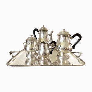 Silver-Plated Shell Tea and Coffee Service, 1950s, Set of 5