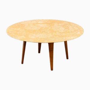 Table Basse en Marbre et Bois par Gio Ponti, 1951