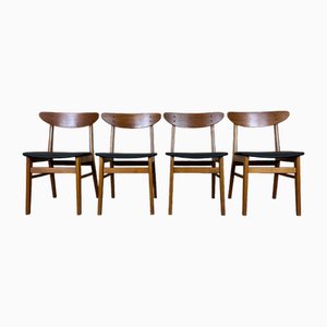 Sedie da pranzo in teak di Farstrup Møbler, Danimarca, anni '60 e '70, set di 4