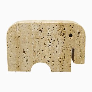 Travertine Elephant Sculpture by Enzo Mari for F.lli Mannelli, 1970s