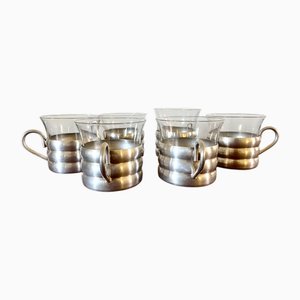 Silver-Plated Tea Cups from Sigg, Switzerland, 1950s, Set of 6