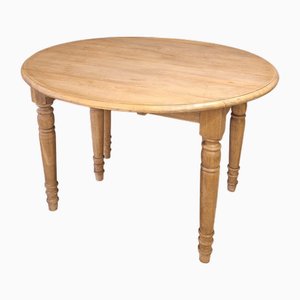 Vintage Italian Extendable Oak Table with Slats, 1980s