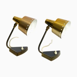 Lampade da tavolo Mid-Century moderne in ottone, anni '50, set di 2