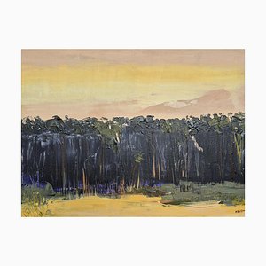 Monika Rossa, Evening Forest, 2025, óleo sobre lienzo