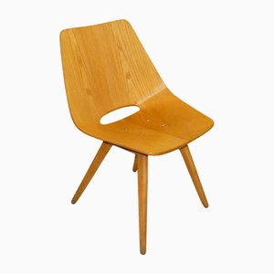 Vintage Stuhl aus gebogenem Schichtholz von Thonet, 1950er