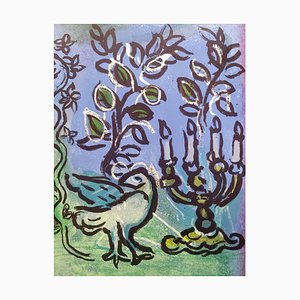 Marc Chagall, The Candlestick, 1962, Litografia