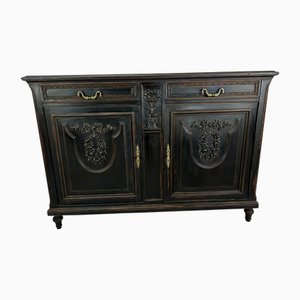 Credenza Luigi XVI in noce nera, fine XIX secolo
