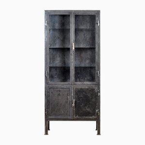 Polished Iron Medical Cabinet, 1920s