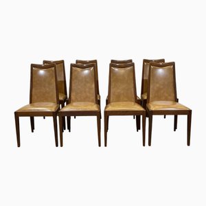 Teak Stühle mit Sitzen und Rückenlehnen aus Kunstleder von G-Plan, 8 . Set