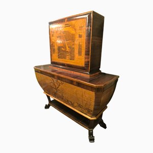 Hand-Inlaid Bar Cabinet by Cornelio Ferrandi, 1960s