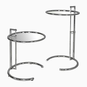 Italian Modern Coffee Tables in Steel and Glass, 1980s, Set of 2
