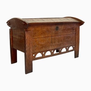 Antique Beech Chest, 19th Century