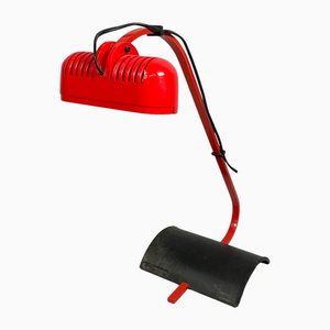 Italian Modern Red and Black Metal T555 Table Lamp from Luci Illuminazione Interni, 1980s