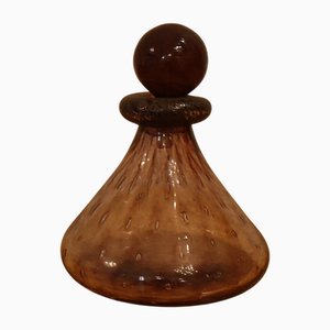 Bottiglia in vetro di Murano con bolle di ametista, anni '50