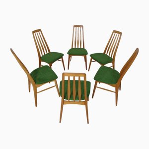 Eva Dining Chairs in Teak by Niels Koeefoed for Hornslet Møbelfabrik, Denmark, 1960s, Set of 6