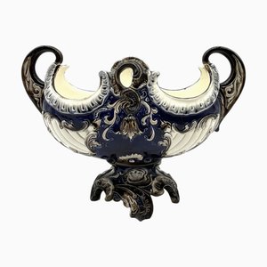 Centrotavola Vittoriano in maiolica, Italia, XIX secolo