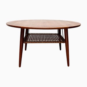 Mesa de centro danesa Mid-Century moderna de teca, años 60