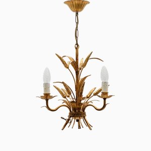 Lampada da soffitto Hollywood Regency Flower di Hans Kögl, Germania, anni '70