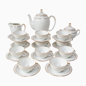 French Porcelain Tea or Coffee Service for 11 from Limoges, 1960s, Set of 26