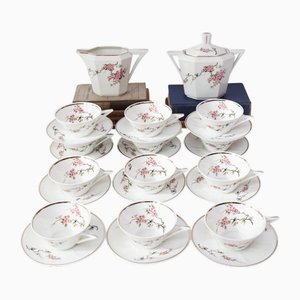 Art Deco Teeservice für 12 Personen von Limoges Porcelain, 1920er-1930er, 26er Set