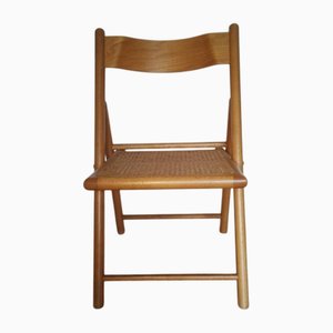 Vintage Cane Folding Chair, 1960s