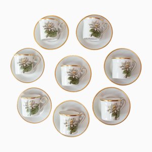 Schwedische White Water Lily Kaffeetassen für 8, 1970er, 16 Set