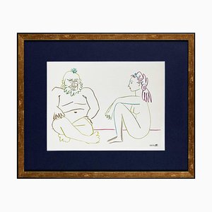 Pablo Picasso, La Comédie Humaine with Nude, 1954, Lithograph