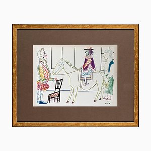 Pablo Picasso, La Comédie Humaine mit Akt, 1954, Lithographie