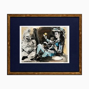 Pablo Picasso, Frau mit Affe, 1954, Lithographie