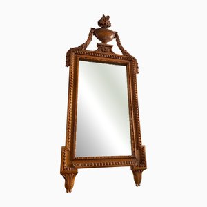 Louis XVI Style Rectangular Carved Wood Mirror