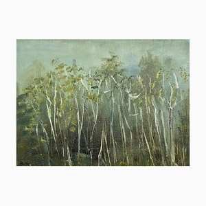 Monika Rossa, Green Landscape, 2025, Oil on Canvas