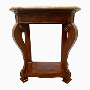 Console Louis Philippe en Acajou et Placage, 19ème Siècle