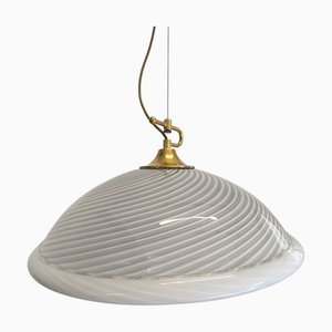 Swirl Murano Glass Hanging Lamp, 1970s
