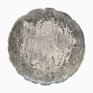 Moderne Mid-Century Deckenlampe aus Eisglas von Kaiser-Leuchten, 1960er