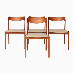Mid-Century Modern Danish Teak Chairs, 1960s, Set of 4