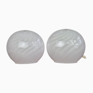 Mid-Century Murano Glass Table Lamps, Italy, 1970s, Set of 2