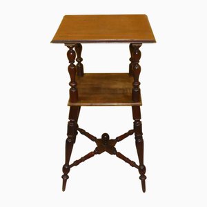 Gründerzeit Beistelltisch mit Regal aus Holz, 1900er