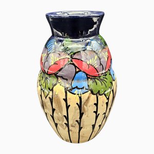 Art Nouveau Ceramic Vase by E. Huber Roethe, 1920s