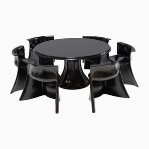 Boccio Dining Table with Chairs by Pierluigi Spadolini for 1P Permaflex, 1969, Set of 7