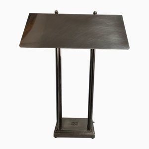 Brushed Grey Metal Megawatt Table Lamp by Peter Ghyczy, 1980s