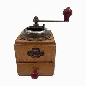 Kaffeemühle aus Holz & Metall von BKF Burg‑Mühle, Deutschland, 1950er