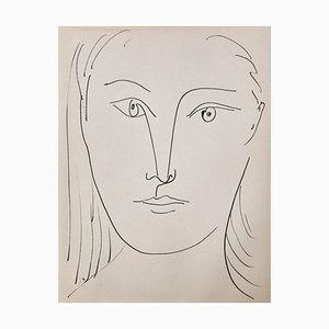 Pablo Picasso, Donna, Litografia, 1957